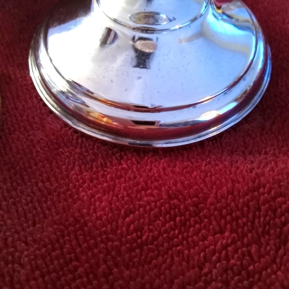 Antique Sterling Silver Candlestick Holders 925 Weighted - Picture 6 of 15